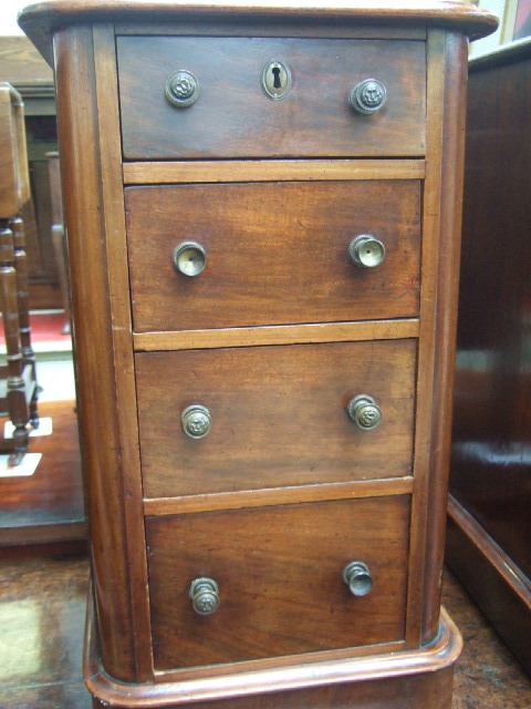 Appraisal: A pair of th century bedside chests each with four