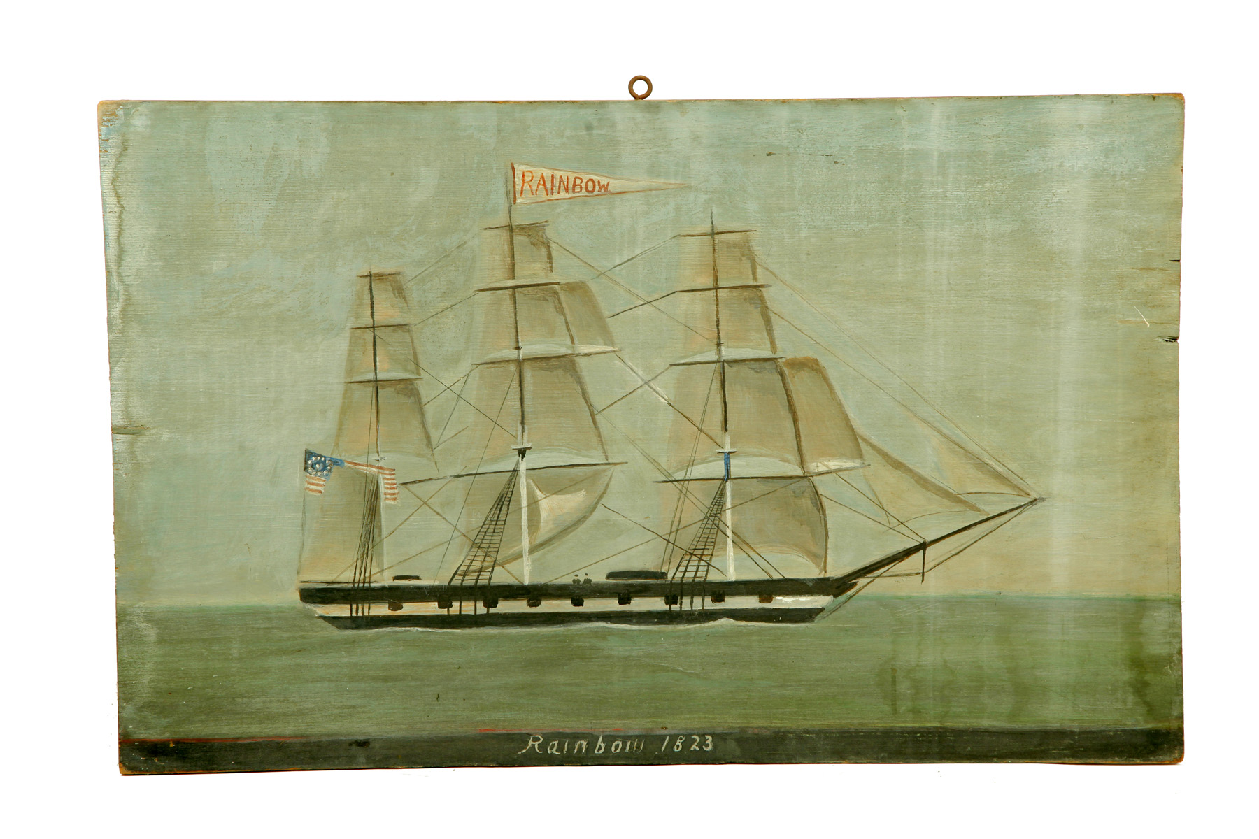 Appraisal: IMAGE OF A SHIP AMERICAN SCHOOL TH CENTURY Oil on