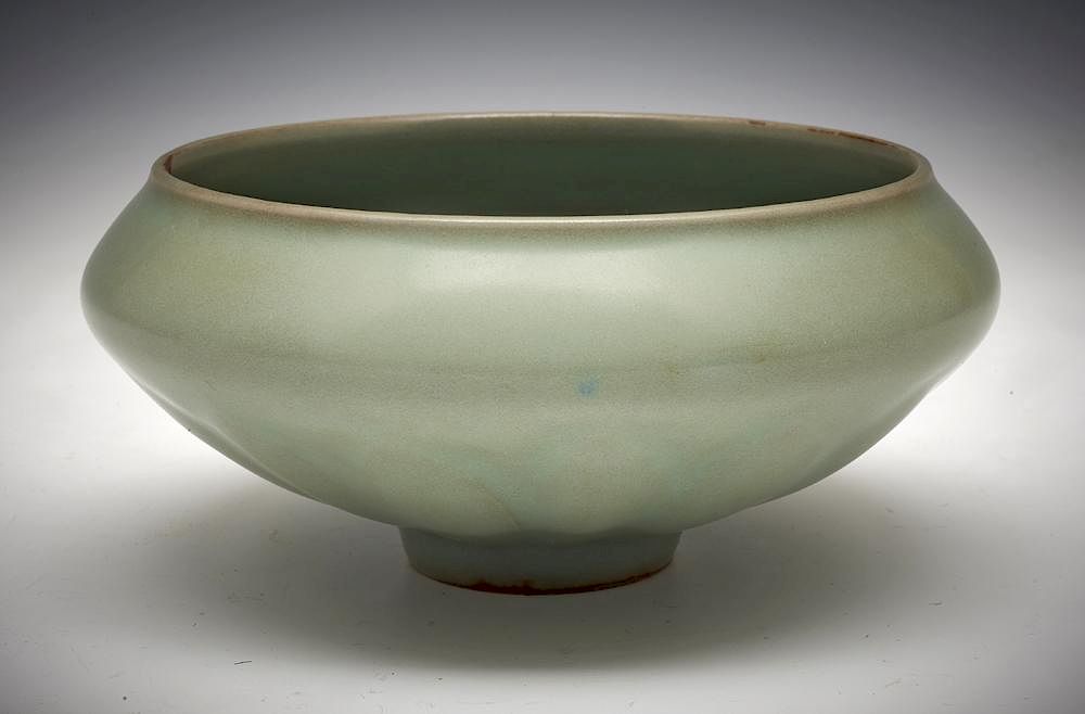 Appraisal: Chinese Longquan Celadon Lotus Bowl Chinese Longquan Celadon Lotus Bowl