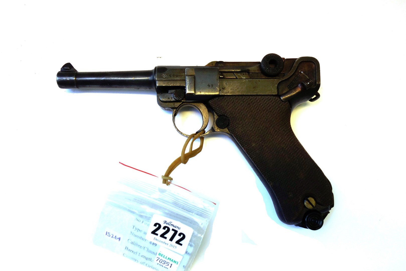 Appraisal: A mm German PO Luger DWM serial number deactivated with