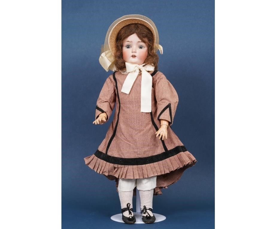 Appraisal: German bisque head doll marked with jointed composition body h