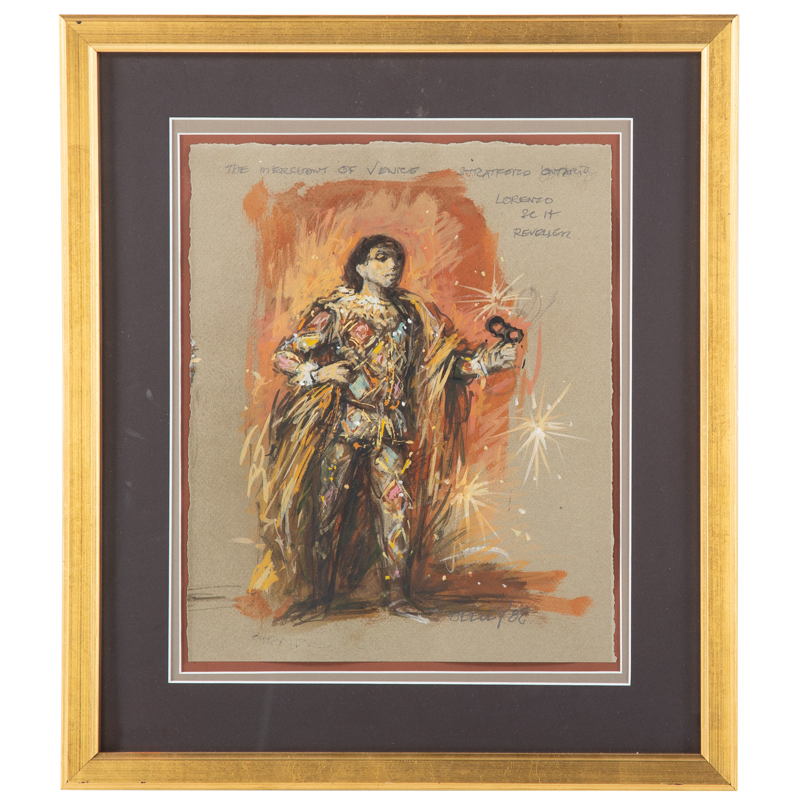 Appraisal: DESMOND HEELEY LORENZO GOUACHE ON PAPER British - Costume design