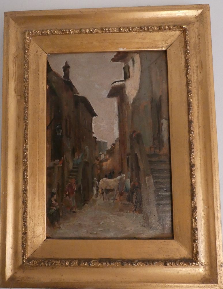 Appraisal: CREMONINI ITALIAN PAINTING Small antique oil painting on board of