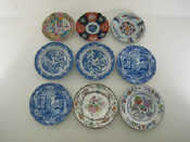 Appraisal: Ceramics A mixed group of nine th century plates including