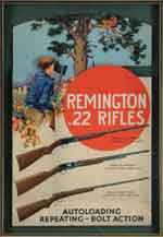 Appraisal: FRAMED REMINGTON COUNTER DISPLAY Heavy cardboard folding display x with