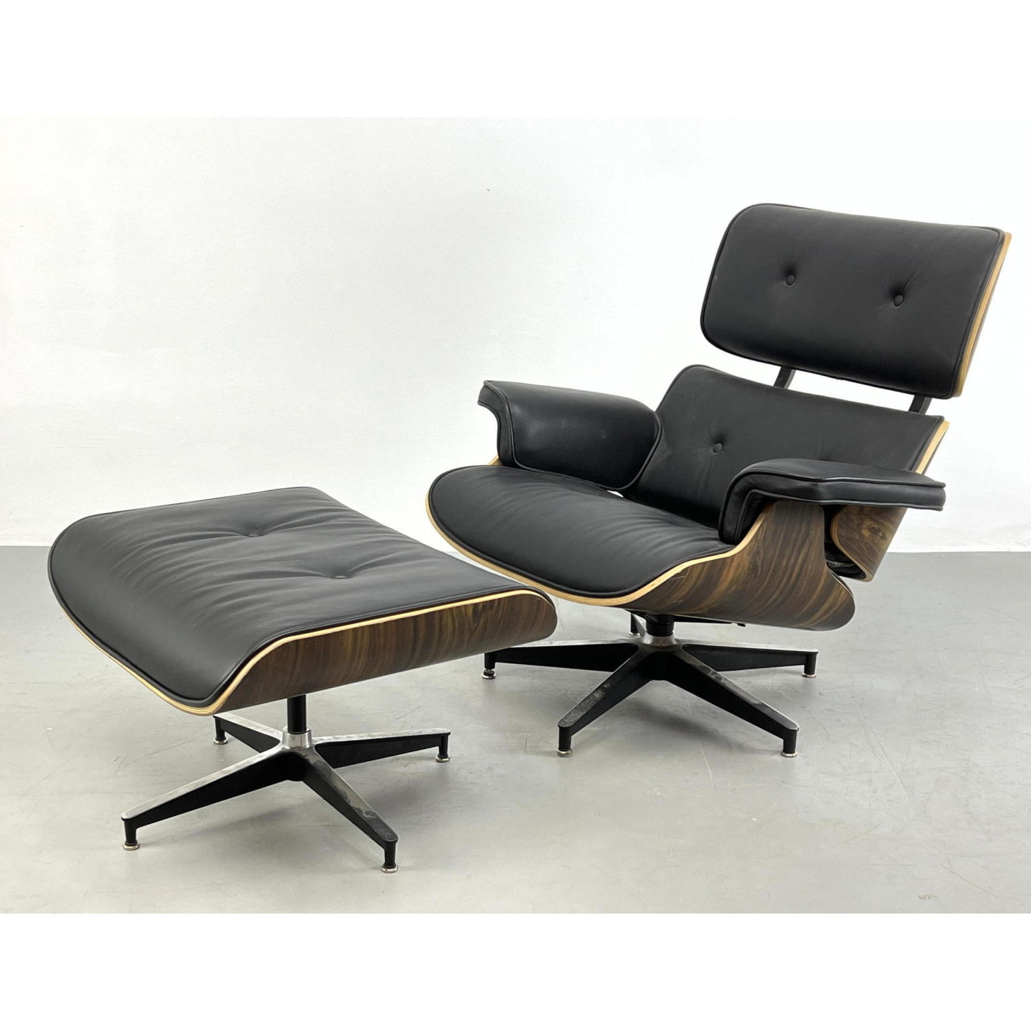 Appraisal: Contemporary Eames Style Lounge Chair and Ottoman Dimensions H inches