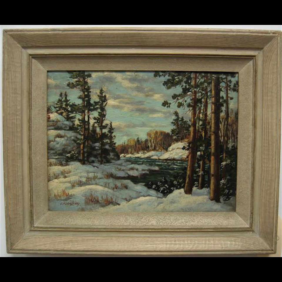 Appraisal: OTTO PLANDING - CANADIAN MUSKOKA WINTER OIL ON CANVAS BOARD