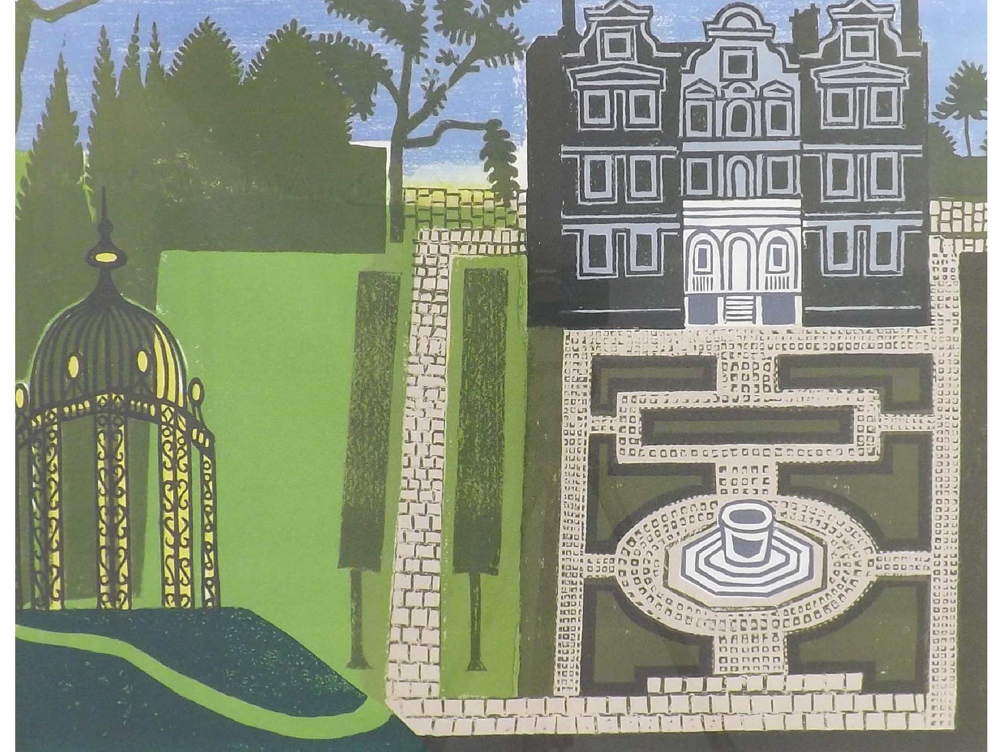 Appraisal: Edward Bawden - - 'The Queen's Garden' signed titled lithograph