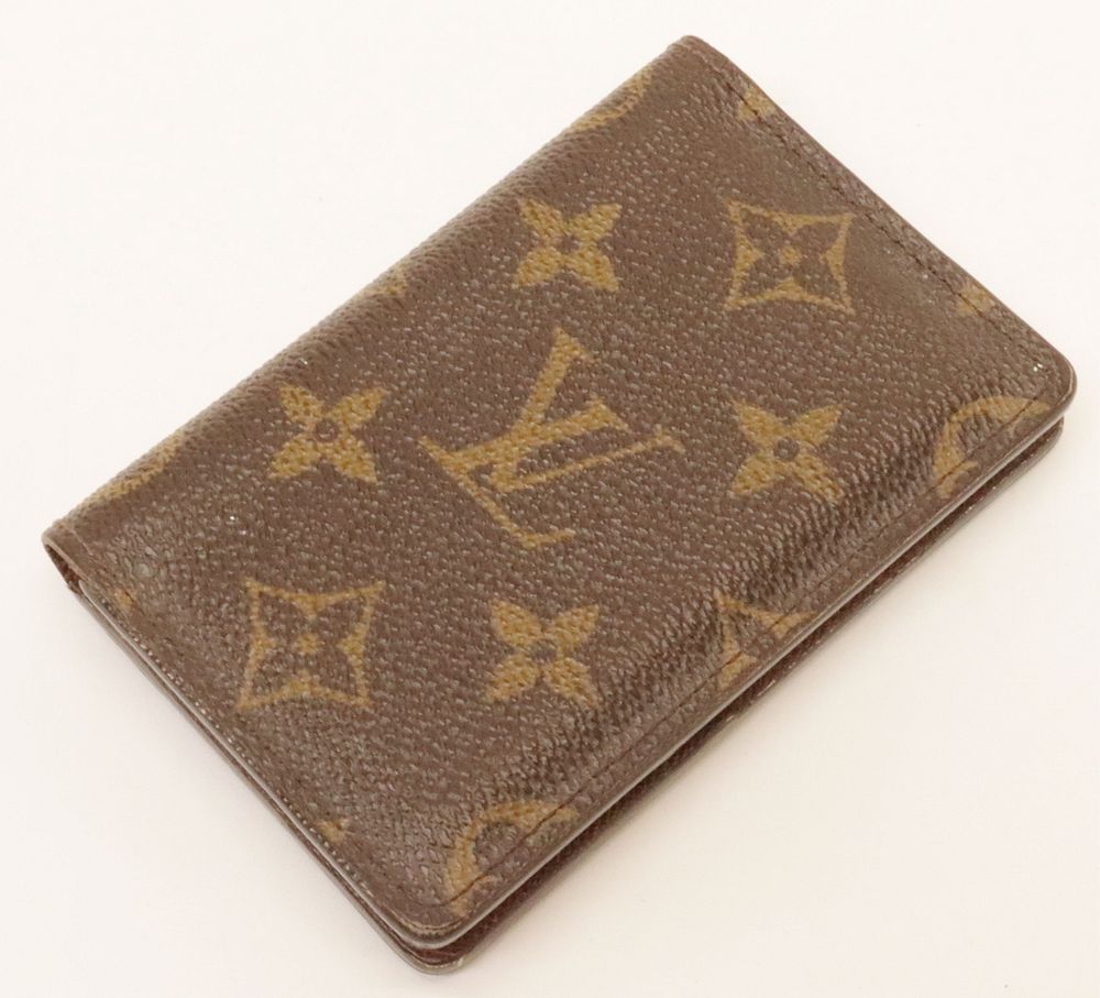 Appraisal: Louis Vuitton Monogram Cardcase Louis Vuitton Monogram Cardcase brown leather