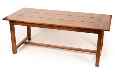 Appraisal: An oak refectory type table by Brights of Nettlebed the