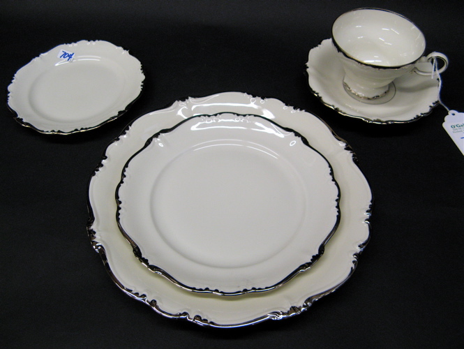 Appraisal: GERMAN ROSENTHAL FINE CHINA SET pieces in the Baroque Platinum