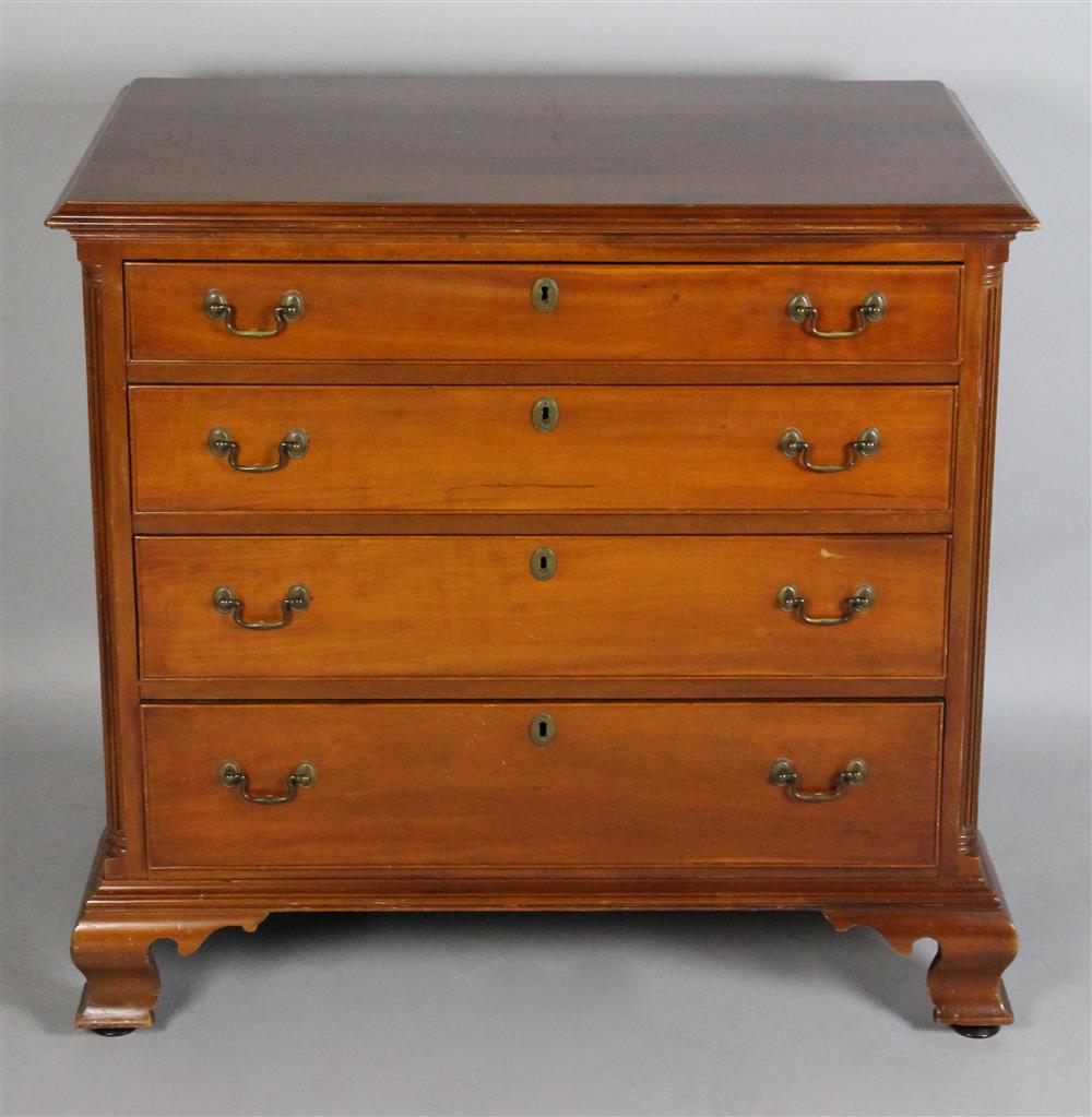 Appraisal: CHIPPENDALE STYLE CHERRYWOOD CHEST OF DRAWERS in the Philadelphia Chippendale