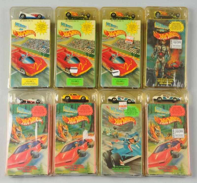 Appraisal: Lot of Mattel Heroes on Hot Wheels VCR Tapes Description