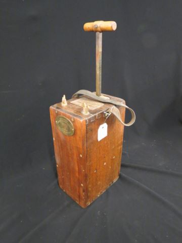 Appraisal: Reliable Blasting Machine antique dynomite blasting igniter by Dupont wooden