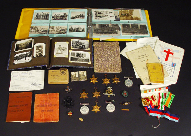 Appraisal: Two World War II military medal groups awarded to a