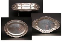 Appraisal: Another Lot of Sterling Silver Serving Dishes A lovely silver