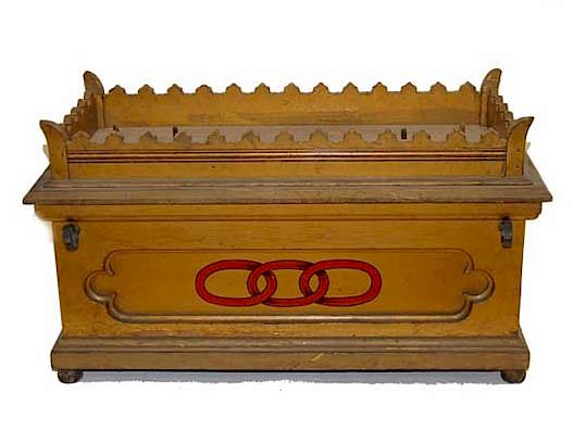 Appraisal: IOOF Gold Red Painted Ark of the Covenant IOOF Gold