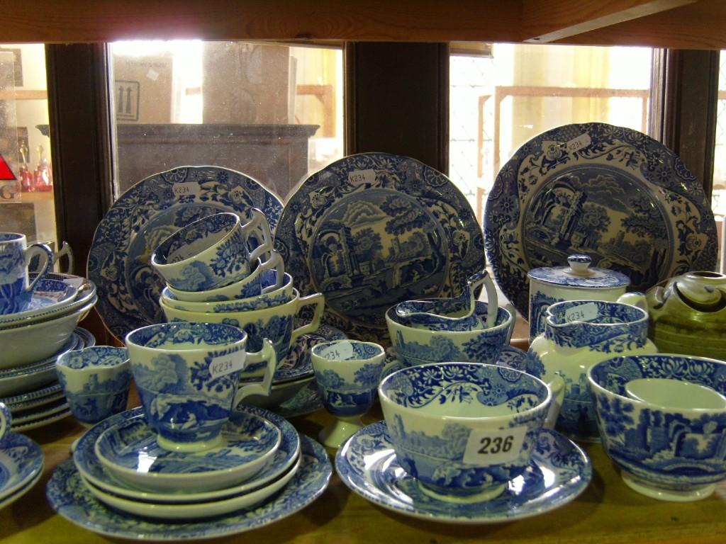 Appraisal: A collection of Copeland Spode Italian pattern blue and white