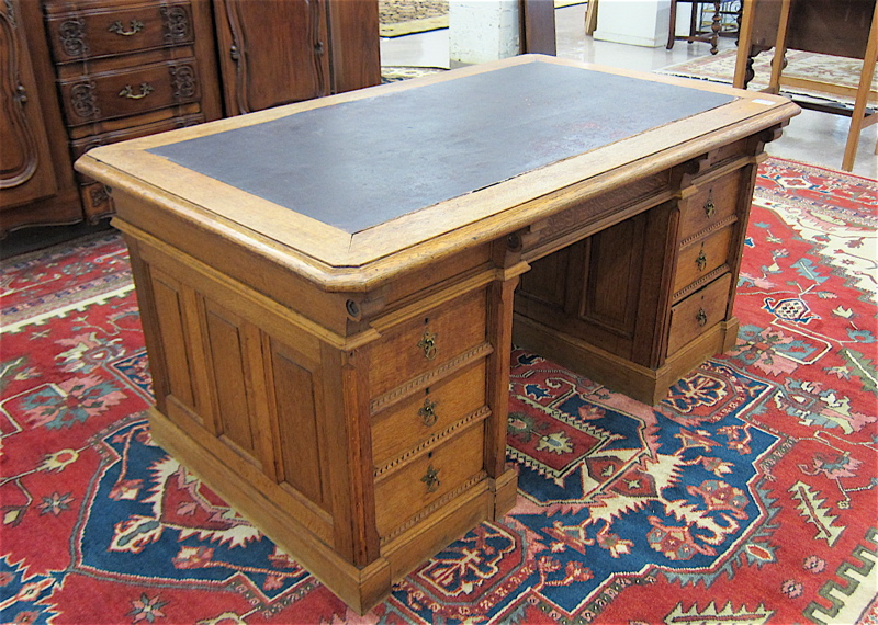 Appraisal: A VICTORIAN WALNUT PARTNER'S DESK Charles Eastlake design American c