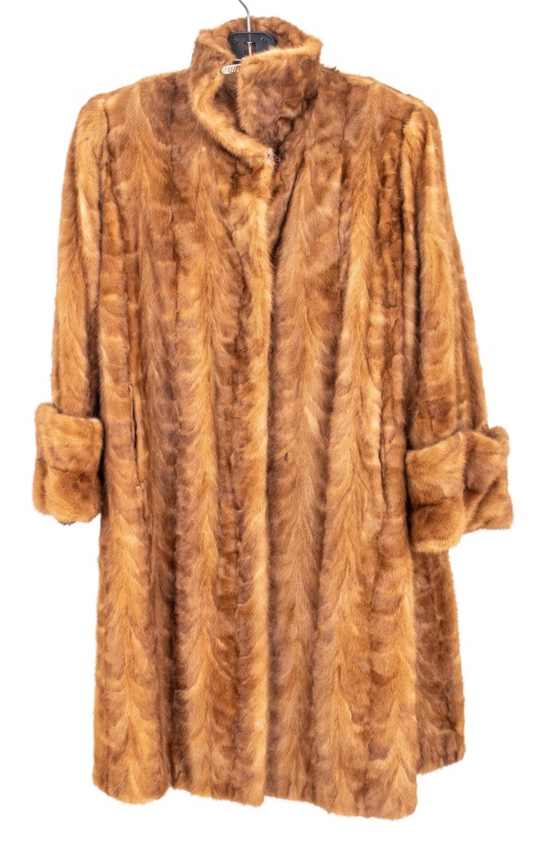 Appraisal: VINTAGE GUCCI MINK FUR COAT Gucci mink fur coat with