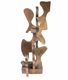 Appraisal: Attr Lucia Stern Abstract Bronze Sculpture Abstract bronze sculpture signed