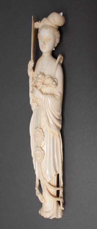 Appraisal: Chinese carved ivory Quan Yin figure late th century in