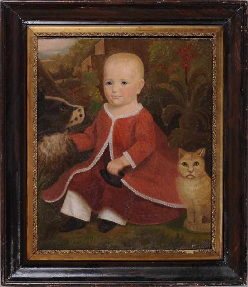 Appraisal: ENGLISH SCHOOL PORTRAIT OF A CHILD Oil on canvas relined