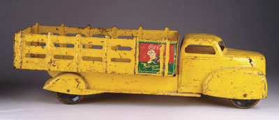 Appraisal: OLD YELLOW COCA COLA TRUCK This little truck still retaining