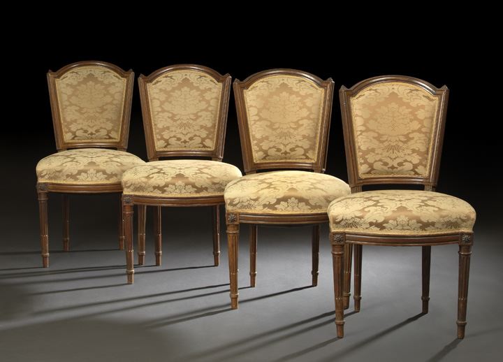 Appraisal: Suite of Four Louis XVI-Style Rosewood Sidechairs third quarter th