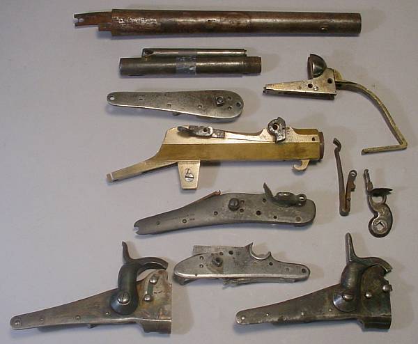 Appraisal: An interesting group of rare gun parts Comprising Extremely rare