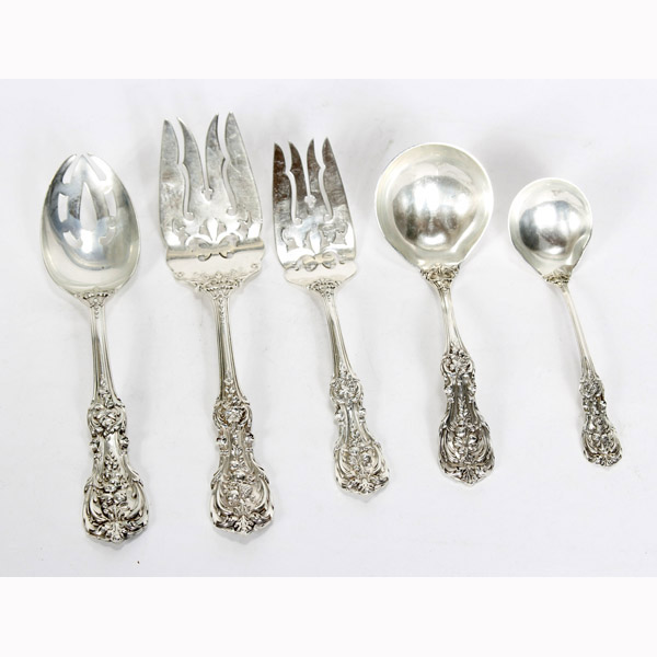 Appraisal: Reed Barton Francis I sterling silver flatware serving pieces pc