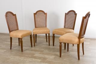 Appraisal: Fruitwood Dining Chairs Set of Four Set of four fruitwood