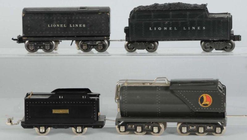 Appraisal: Lot of Lionel Train Tenders Description Pre and post-war Includes