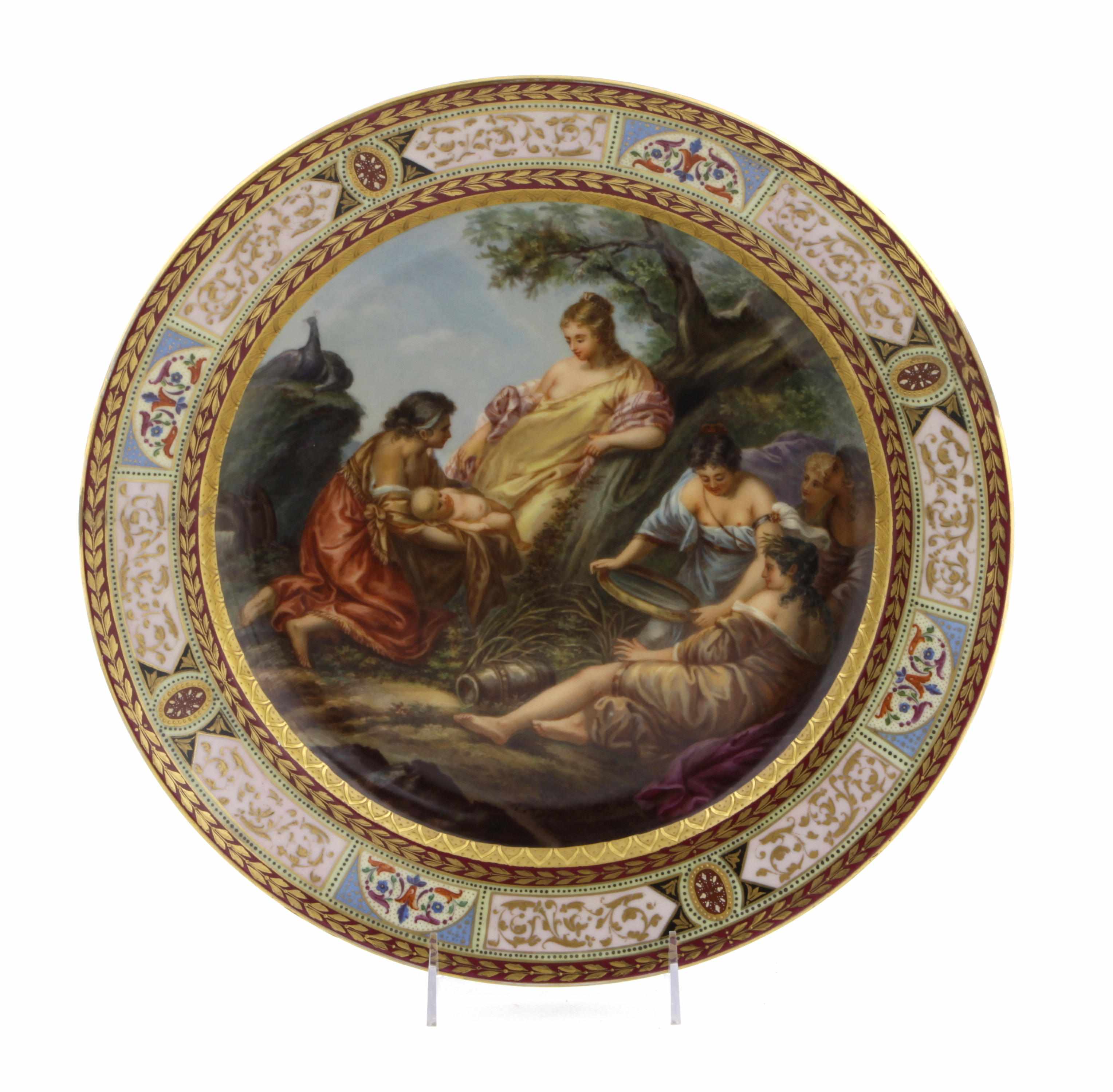 Appraisal: A Vienna style porcelain charger diameter in