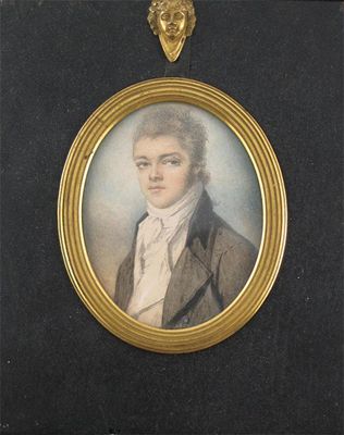 Appraisal: English School early th Century Young gentleman in a grey