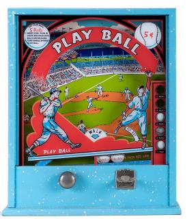 Appraisal: Play Ball Cent Base Ball Machine Circa Nice original machine