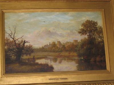 Appraisal: JOHN ANDERSON fl - Warwick Castle oil on canvas signed