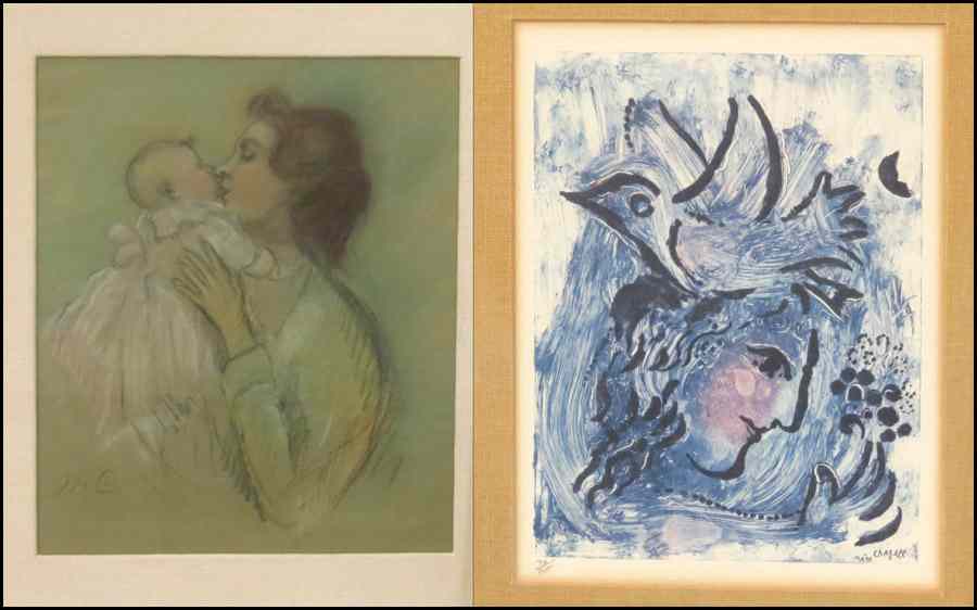 Appraisal: AFTER MARC CHAGALL RUSSIAN - Off-set Lithograph edition Together with