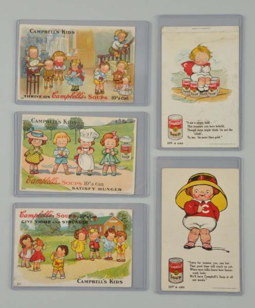 Appraisal: Lot Of Campbell's Kids Advertising Postcards This lot has minor