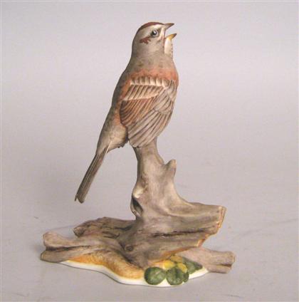 Appraisal: Boehm porcelain figure of a tree sparrow H in Perched