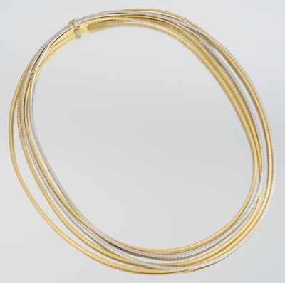 Appraisal: An Italian Two-Tone k Gold Necklace k white and yellow