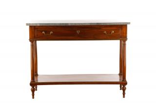 Appraisal: French Directoire Style Mahogany Console Desserte French first half th