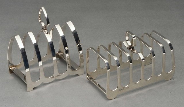 Appraisal: AN ELKINGTON SILVER SIX DIVISIONAL TOAST RACK and another four