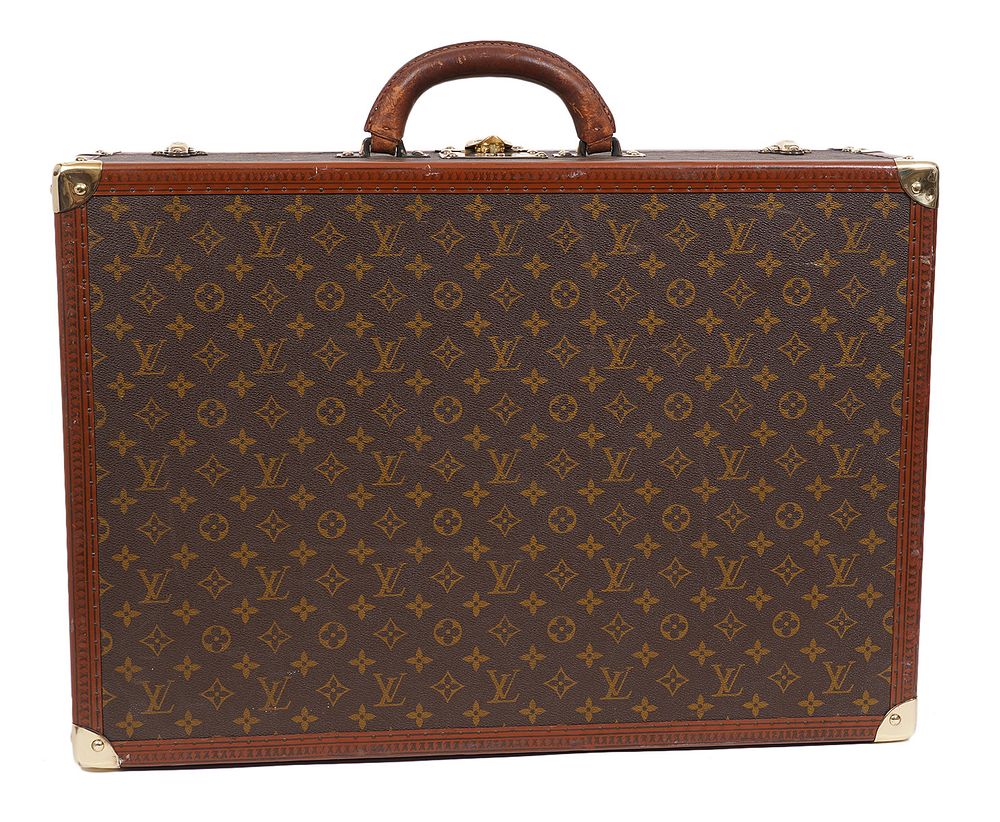 Appraisal: Louis Vuitton Hard Suitcase Louis Vuitton hard suitcase in monogrammed