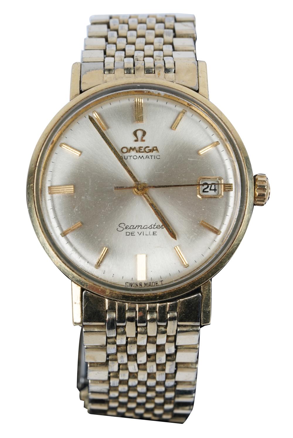 Appraisal: OMEGA GOLD-PLATE SEAMASTER WATCHthe dial signed Omega Automatic under position