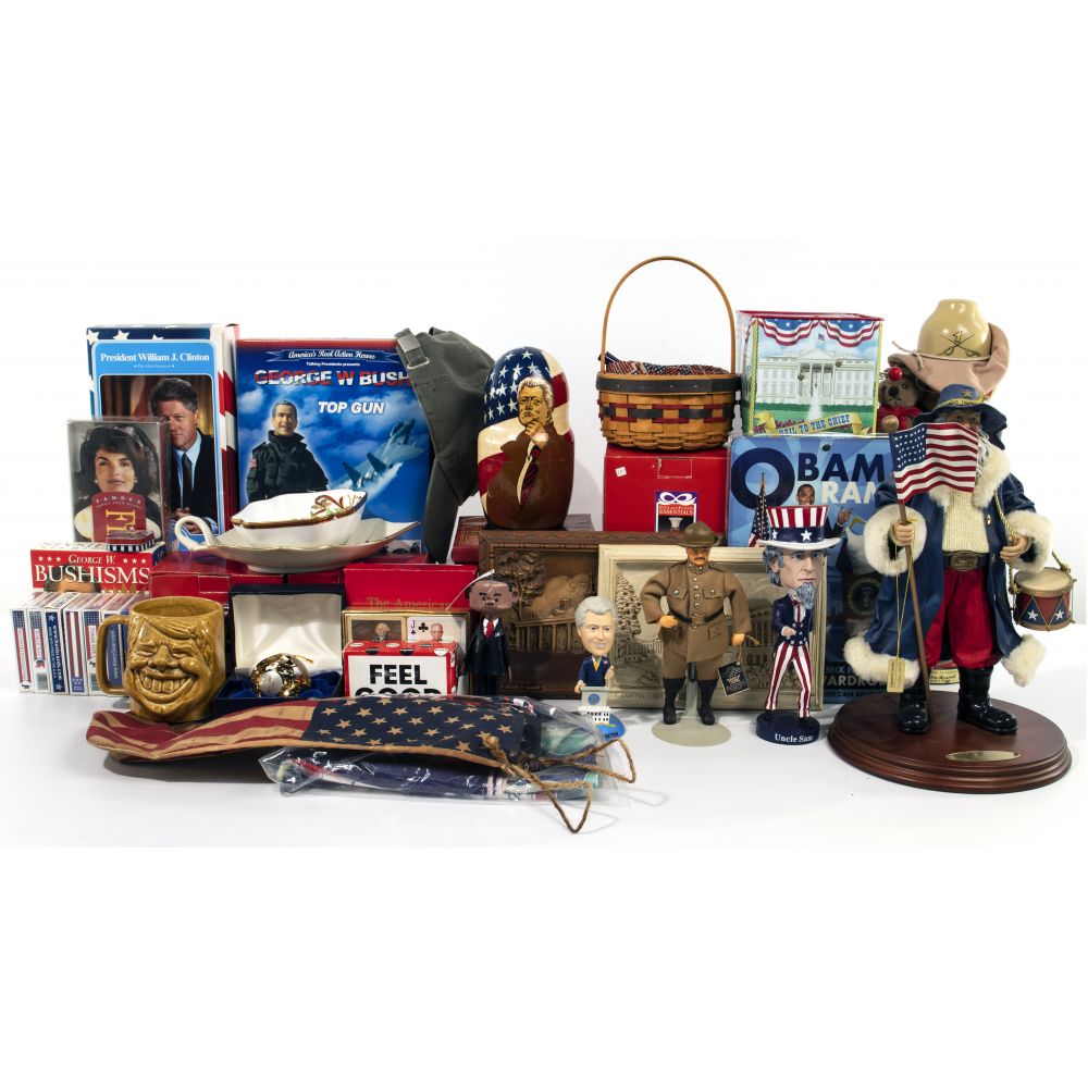 Appraisal: PRESIDENTIAL NOVELTY OBJECT ASSORTMENTApproximately items including card decks White House