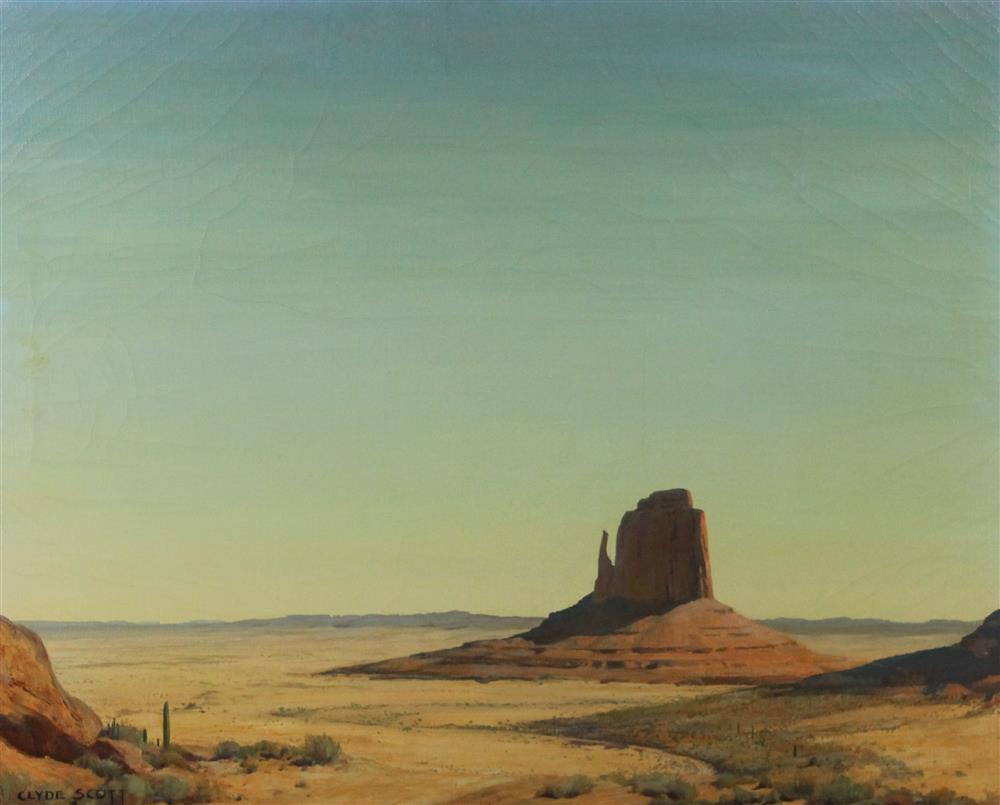 Appraisal: CLYDE EUGENE SCOTT AMERICAN - THE LURING DISTANCE Oil on