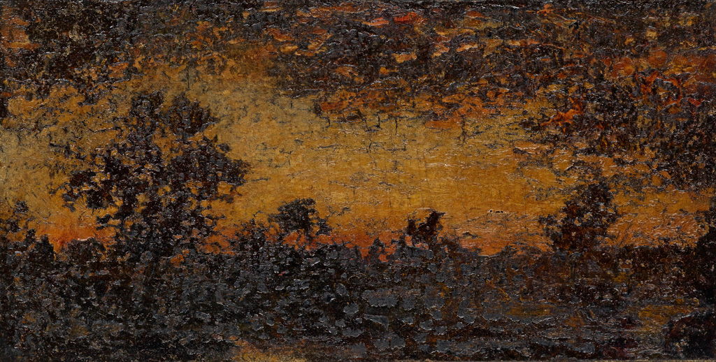 Appraisal: RALPH ALBERT BLAKELOCK Twilight Landscape Oil on board x mm