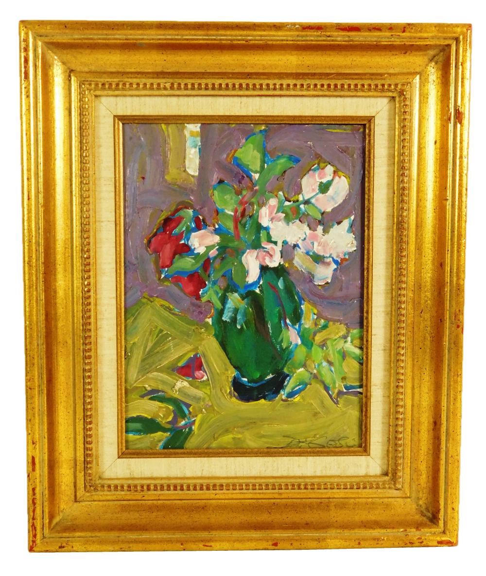 Appraisal: Victor Di Gesu American - Roses oil on board depicts