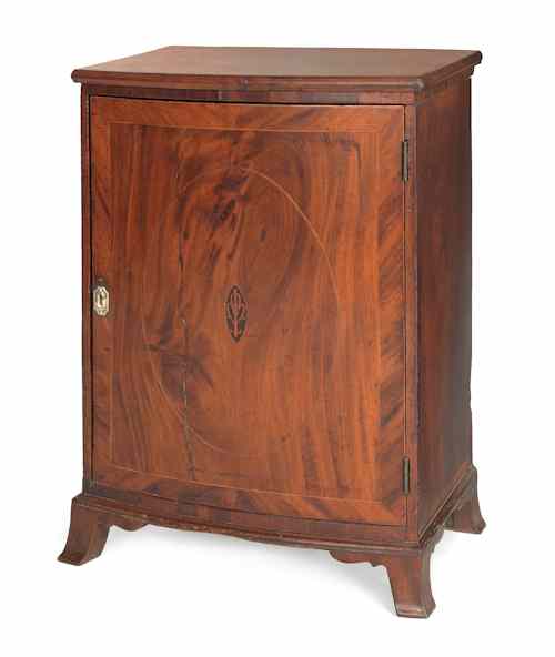 Appraisal: Chester County Federal mahogany veneer valuables chest ca with an